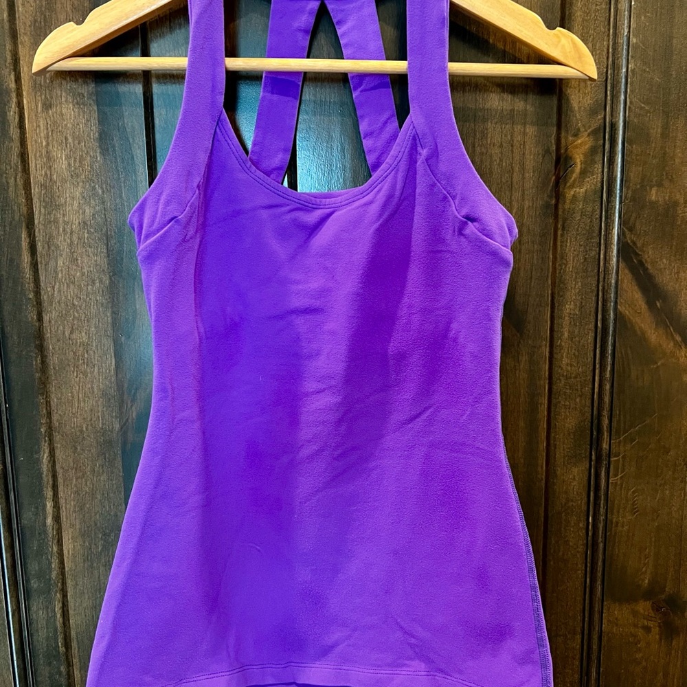 Beyond Yoga Purple Fitted Sleeveless Tank